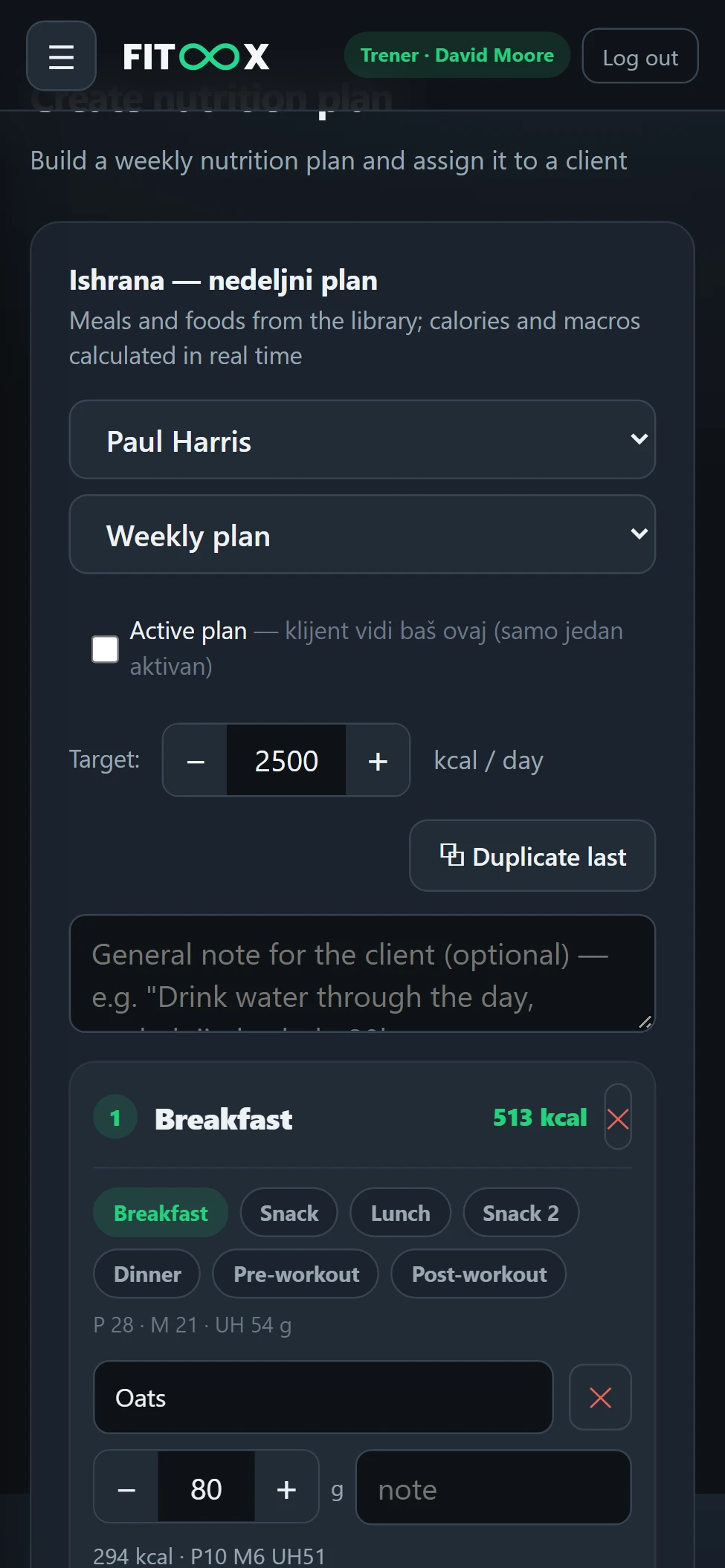 Putting together a nutrition plan